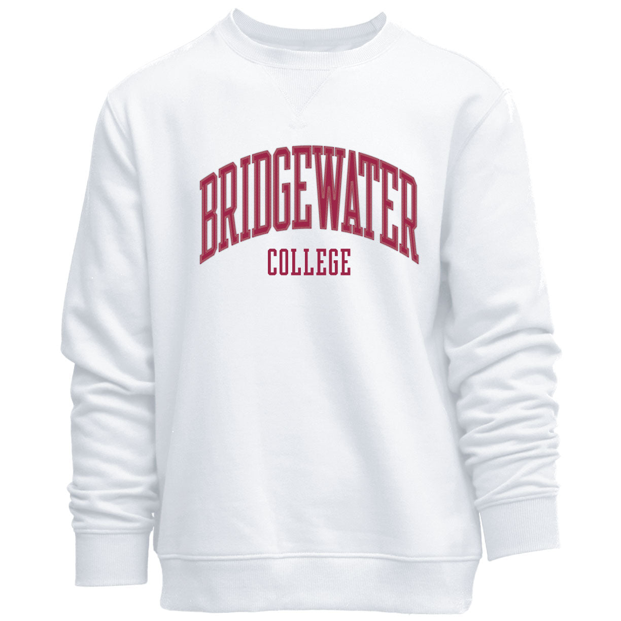 Camp David Everyday White Crew with Crimson Cotton Twill Applique