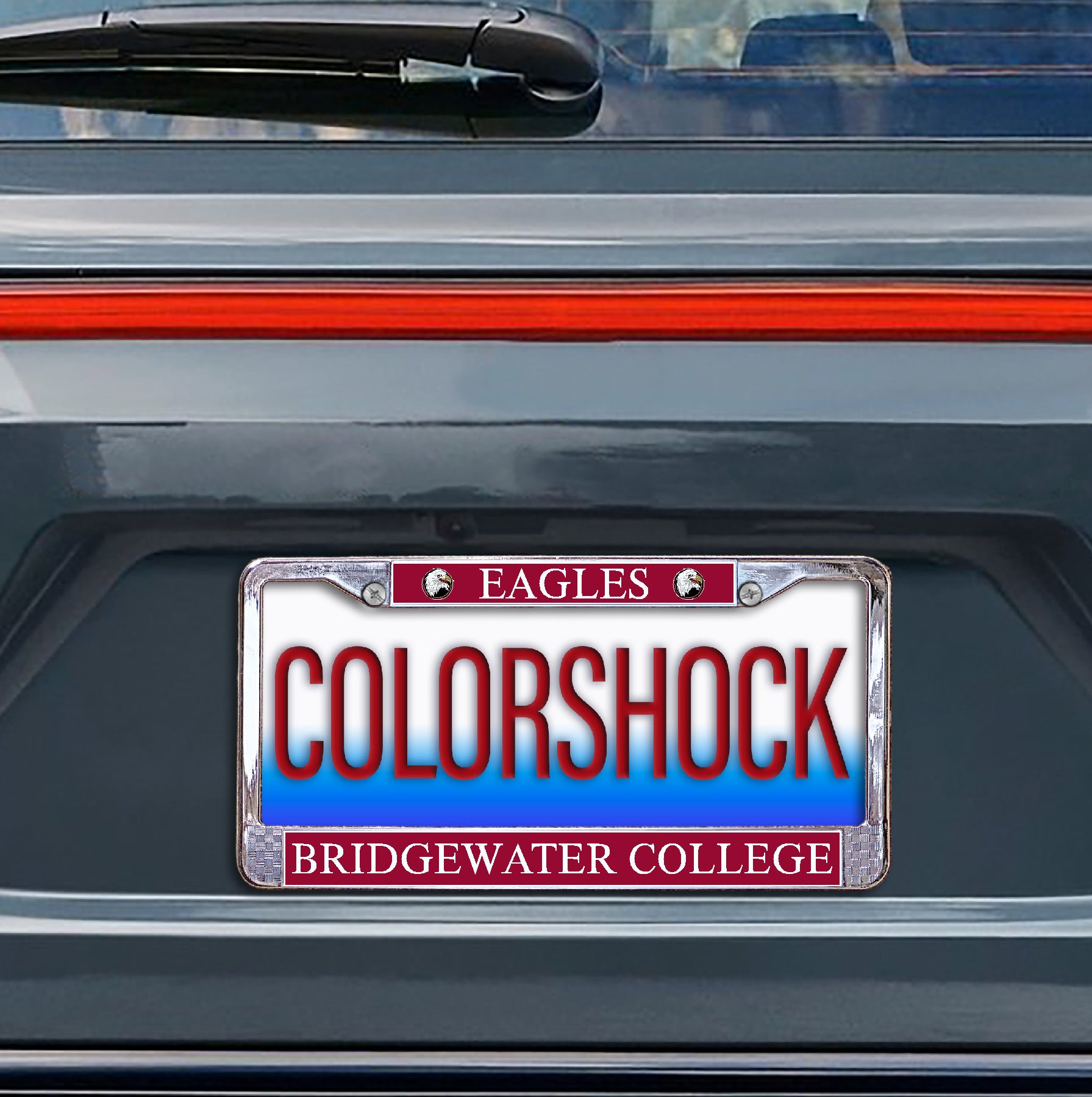 Bridgewater College Eagles License Plate Frame by CDI Color Shock