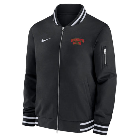 Nike Bridgewater College Black Bomber Jacket