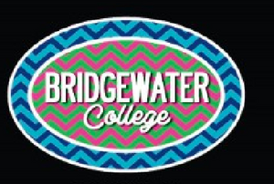 Bridgewater College SDS Vinyl Decal Euro Red/Green/Blue Chevron
