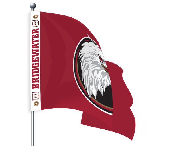 DuraWeave Bridgewater College Solid Crimson Eagle Head Logo Flag