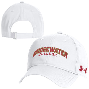 Bridgewater College Under Armour White Performance Hat