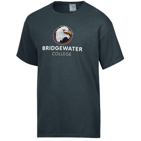 Comfort Wash Short Sleeve Dark Gray Tee with Eagle Logo