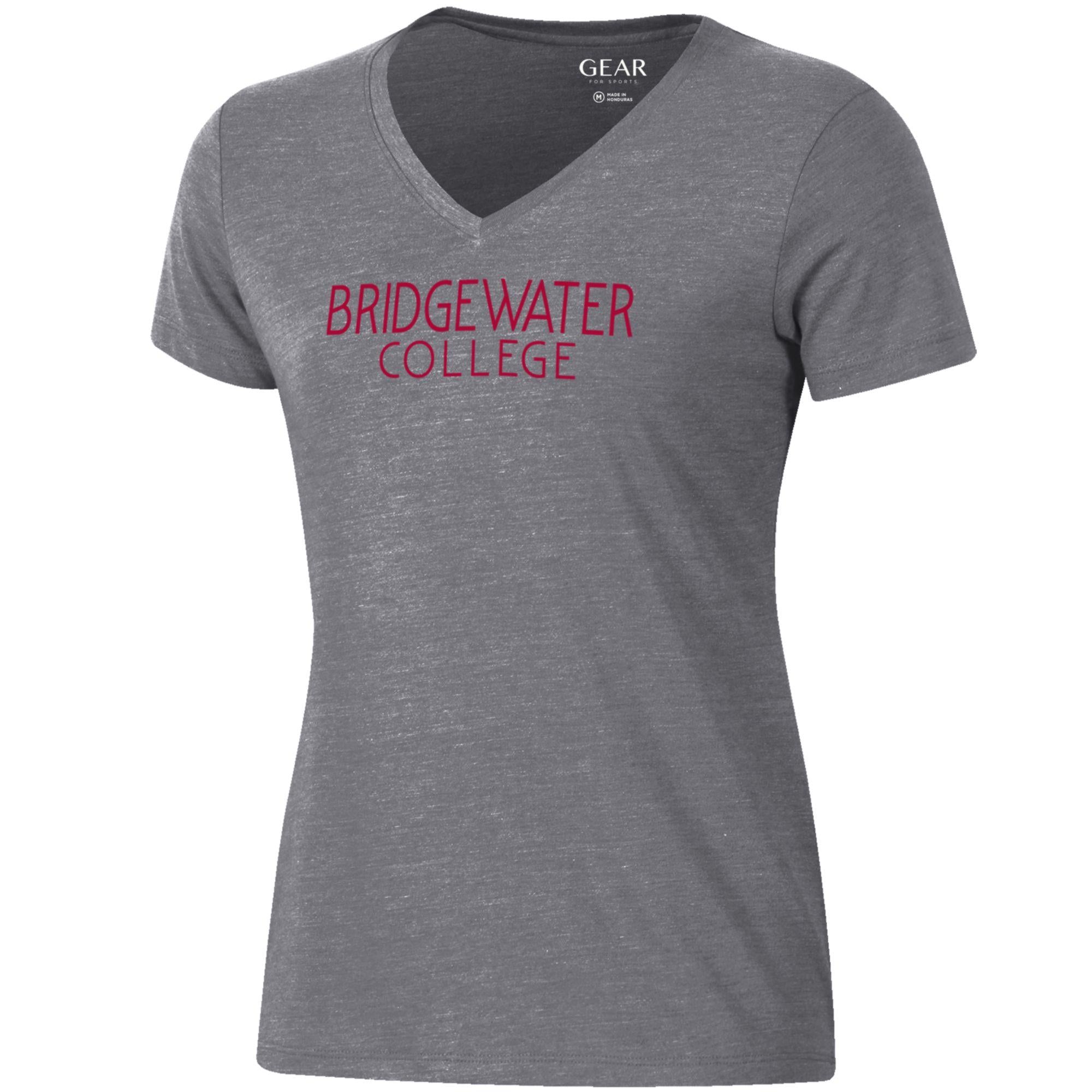 Gear for Sports Women's V-Neck Triblend Gray Short Sleeve