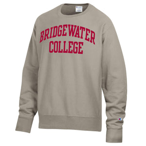 Bridgewater College Champion Reverse Weave Cold Beige Crew