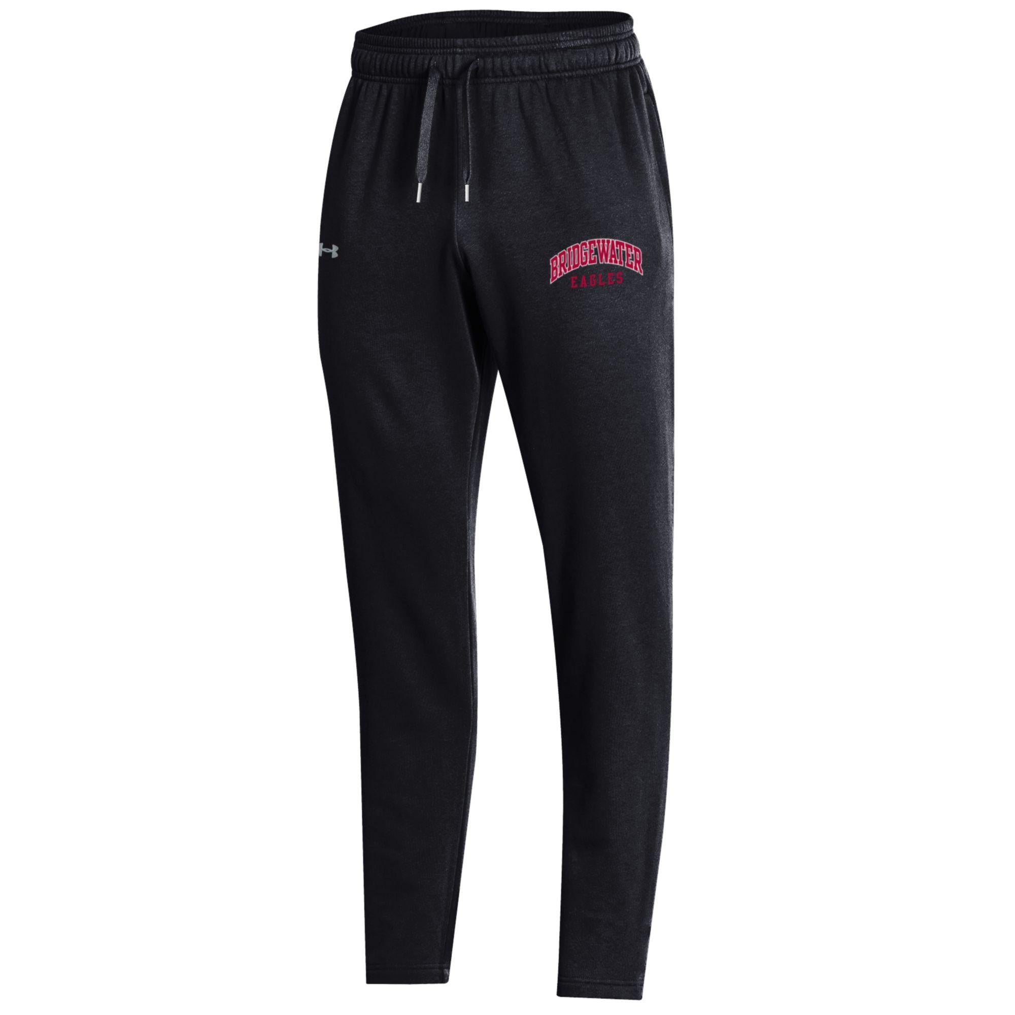 Bridgewater College Under Armour Black Cotton Open Bottom Pant Sweatpants