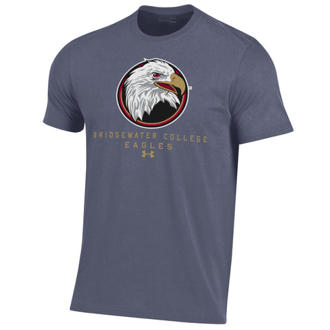 Bridgewater College Under Armour Cotton Short Sleeve Eagle Gray Tee