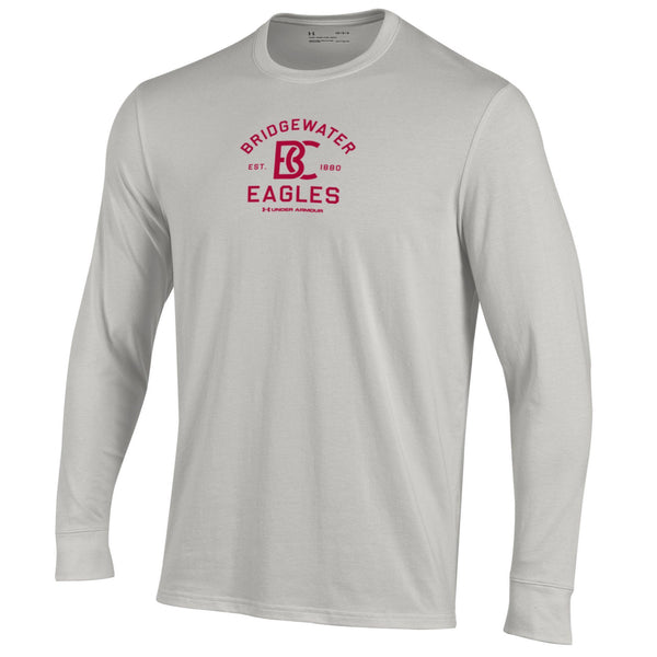Under Armour Performance Cotton Long Sleeve Silver Tee