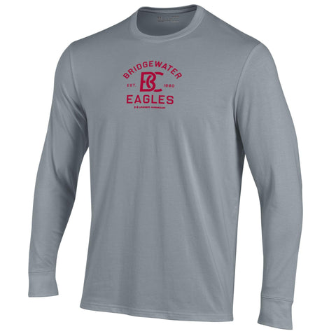Under Armour Performance Cotton Long Sleeve Steel Gray Tee