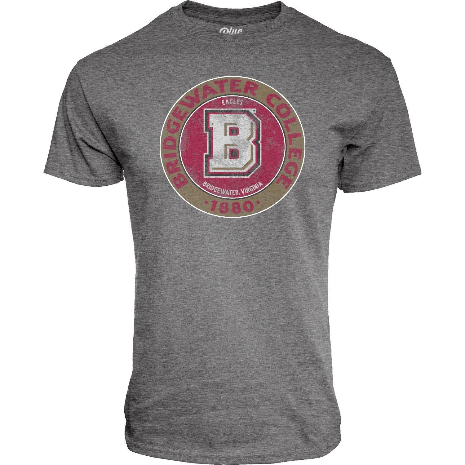 Blue 84 Bridgewater College Gray Short Sleeve Tee Shining Moon