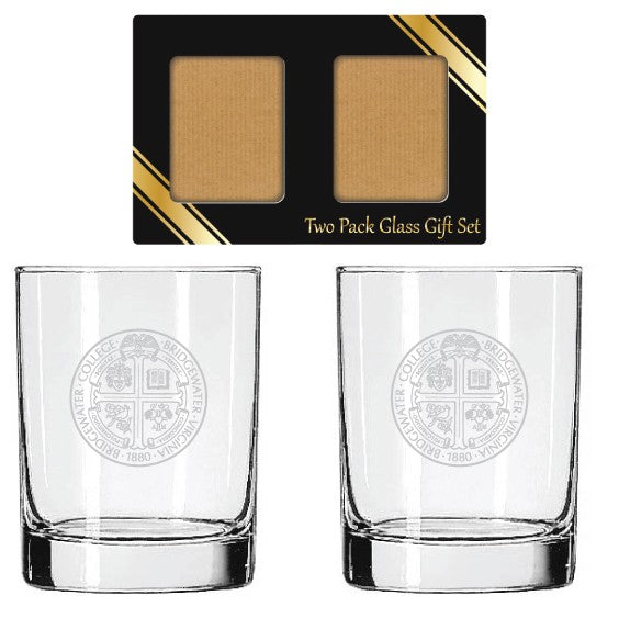 Bridgewater College 2-Pack Presidential Seal Glass Set