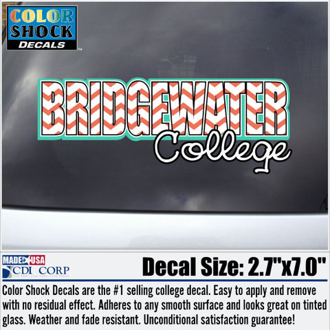Color Shock Bridgewater College Chevron Decal