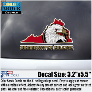 Color Shock Bridgewater College State Decal