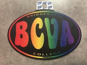 Blue 84 Rainbow Oval Sticker/Decal