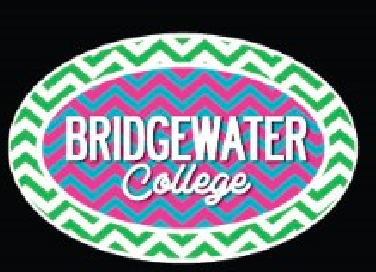 Bridgewater College SDS Vinyl Decal Euro Pink/Green/Blue Chevron