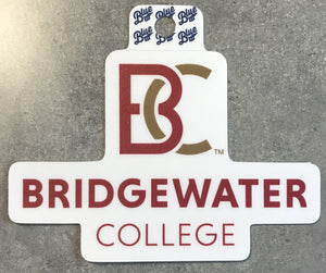 Blue 84 New Crimson and Gold BC Bridgewater College Logo Decal