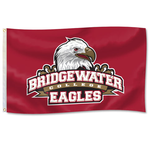 DuraWeave Bridgewater College Solid Crimson Athletic Logo Flag